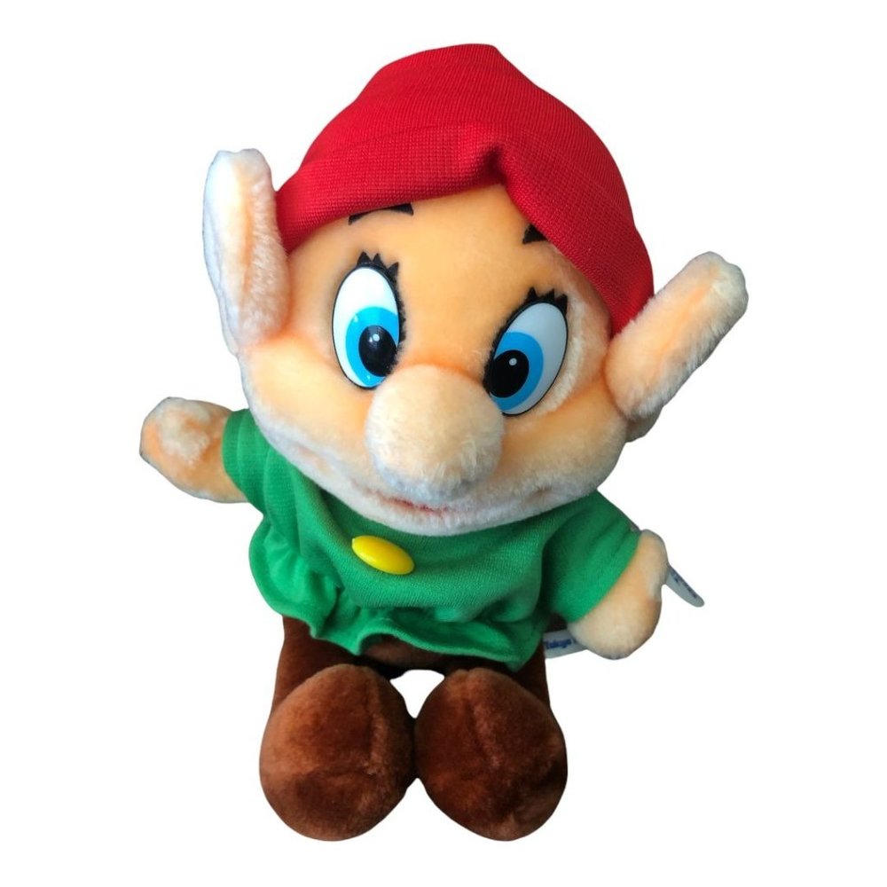 Tokyo Disneyland Plush DOPEY Sitting Snow White's Dwarf 10" Retired